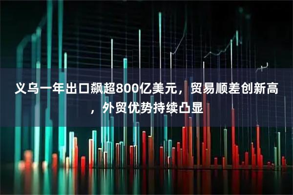 义乌一年出口飙超800亿美元，贸易顺差创新高，外贸优势持续凸显